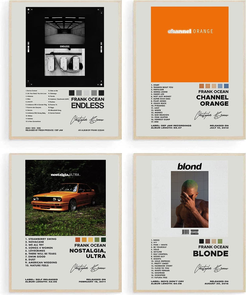Withnotag Drake Signed Limited Posters Music Album Cover Posters Print Set of 6 Room Aesthetic Canvas Wall Art for Girl and Boy Teens Dorm Decor 8X10 Inch Unframed Home & Garden > Decor > Artwork > Posters, Prints, & Visual Artwork RRRStore Frank Ocean  