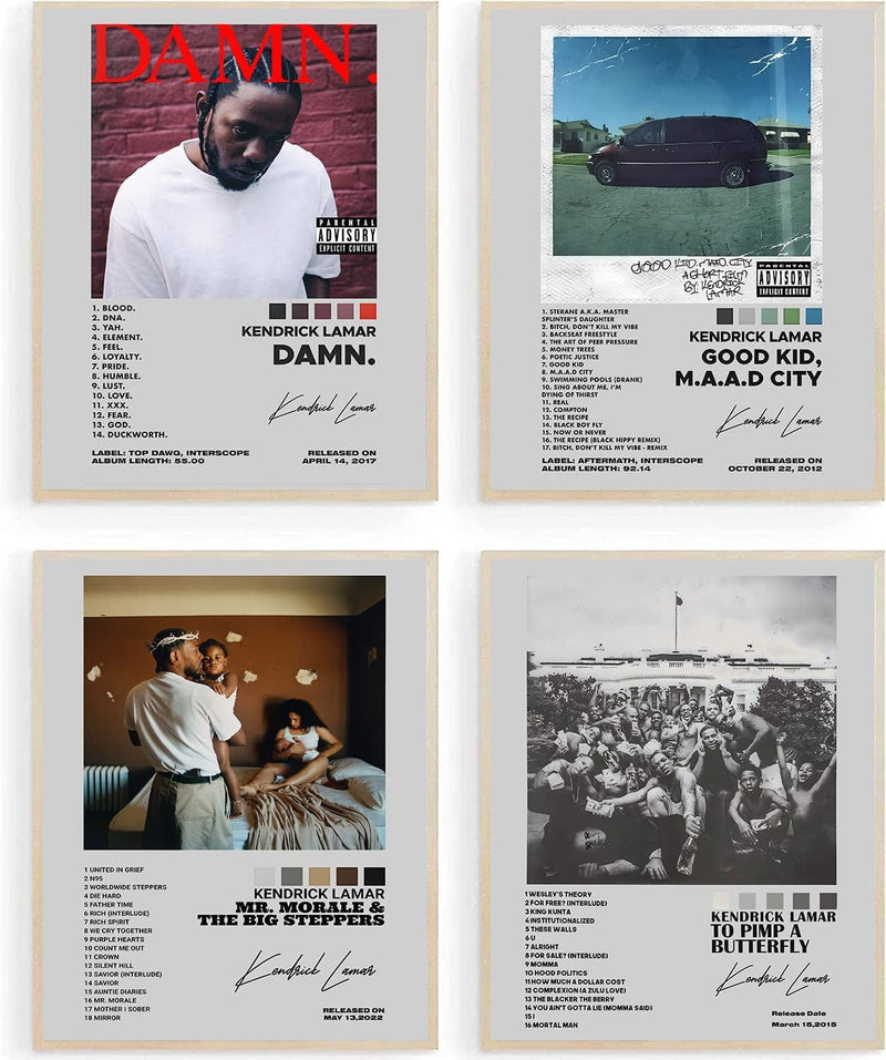 Withnotag Drake Signed Limited Posters Music Album Cover Posters Print Set of 6 Room Aesthetic Canvas Wall Art for Girl and Boy Teens Dorm Decor 8X10 Inch Unframed Home & Garden > Decor > Artwork > Posters, Prints, & Visual Artwork RRRStore Kendrick Lamar  