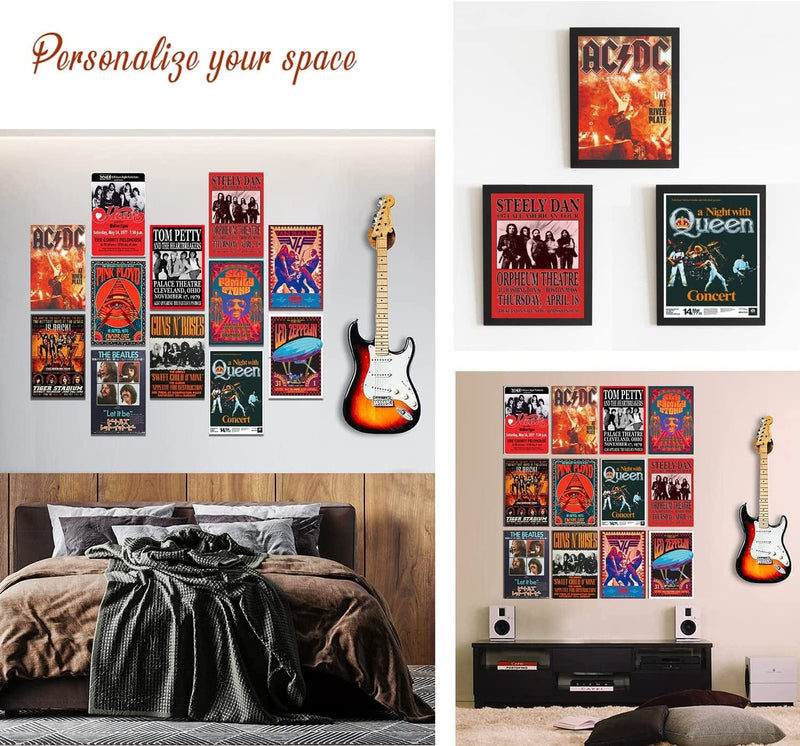 Woonkit Vintage Rock Band Posters for Room Aesthetic, 70S 80S 90S Retro Music Room Wall Bedroom Decor Wall Art, Vintage Rock Band Music Concert Poster Wall Collage, Old Music Album Cover Prints (12 SET B, 7.8X11.8 INCH) Home & Garden > Decor > Artwork > Posters, Prints, & Visual Artwork WOONKIT   