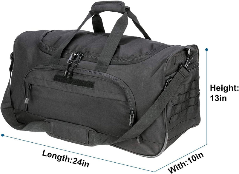 X&X Military Travel Duffel Overnight Bag Waterproof with Shoe Compartment Molle System 24Inch Large Flight Carry on Heavy Duty Home & Garden > Household Supplies > Storage & Organization X&X   
