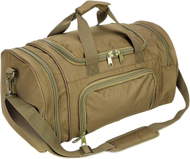 X&X Military Travel Duffel Overnight Bag Waterproof with Shoe Compartment Molle System 24Inch Large Flight Carry on Heavy Duty Home & Garden > Household Supplies > Storage & Organization X&X Green 21 inch 