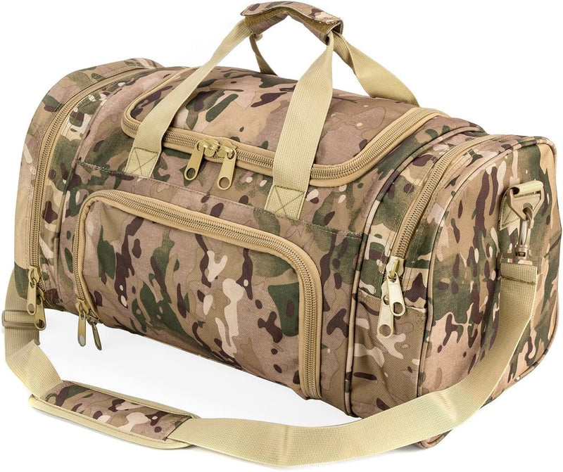 X&X Military Travel Duffel Overnight Bag Waterproof with Shoe Compartment Molle System 24Inch Large Flight Carry on Heavy Duty Home & Garden > Household Supplies > Storage & Organization X&X 21 inch-Multicam 21 inch 