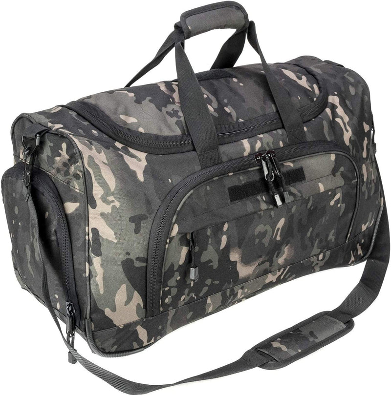 X&X Military Travel Duffel Overnight Bag Waterproof with Shoe Compartment Molle System 24Inch Large Flight Carry on Heavy Duty Home & Garden > Household Supplies > Storage & Organization X&X Black Multicam 24 inch 