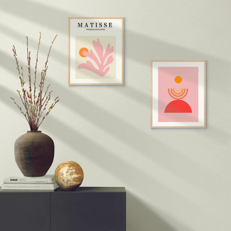 XBYGIMI Matisse Wall Art and Boho Wall Art Prints Unframed,Minimalist Aesthetic Wall Images Decor,Matisse Pink Print Set,Pink and Orange Wall Art,Boho Wall Posters for Room Aesthetic,8X10In, Set of 6 Home & Garden > Decor > Artwork > Posters, Prints, & Visual Artwork XBYGIMI   