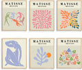 XBYGIMI Matisse Wall Art and Boho Wall Art Prints Unframed,Minimalist Aesthetic Wall Images Decor,Matisse Pink Print Set,Pink and Orange Wall Art,Boho Wall Posters for Room Aesthetic,8X10In, Set of 6 Home & Garden > Decor > Artwork > Posters, Prints, & Visual Artwork XBYGIMI Matisse 02  