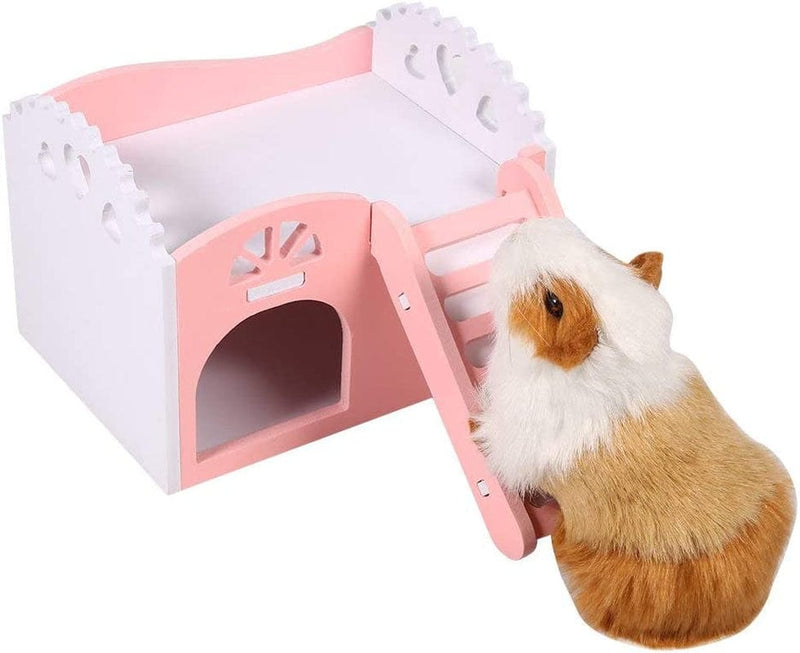 Zerone Hamster House Nest, Pet Small Animal Hideout Hamster House Deluxe Two Layers Squirrel Hedgehog Chinchilla Bed House Cage Nest Hamster Accessories (Green) Animals & Pet Supplies > Pet Supplies > Bird Supplies > Bird Cages & Stands Zerone Pink  