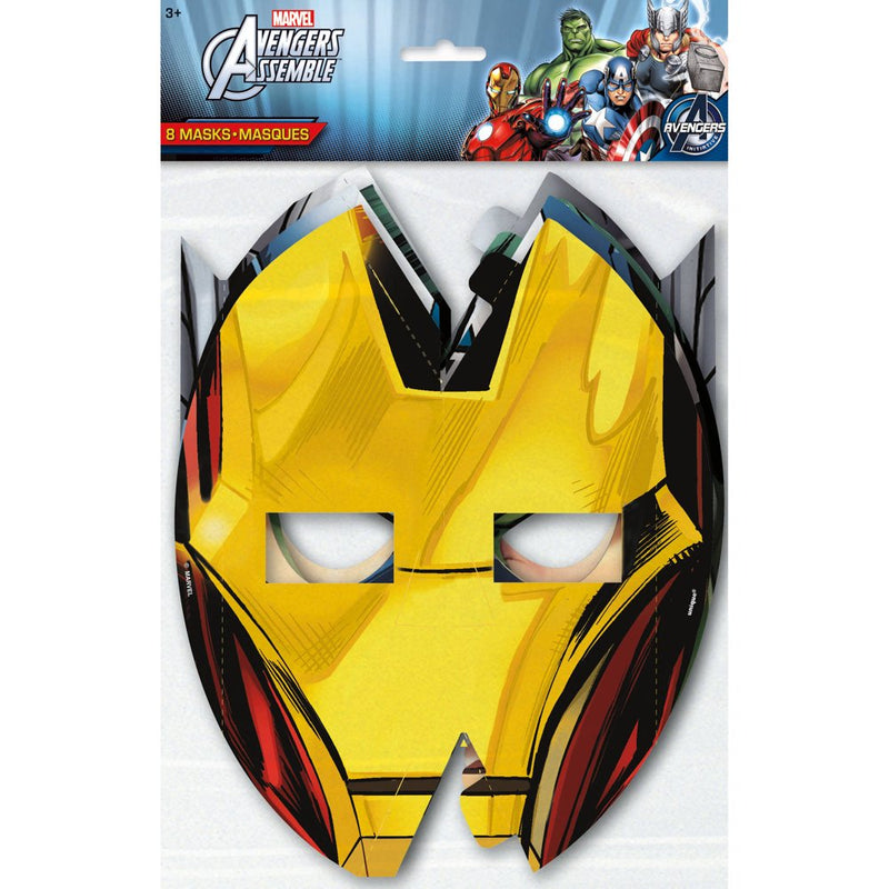 Marvel Avengers Birthday Party Masks, One Size, 8Ct Apparel & Accessories > Costumes & Accessories > Masks Unique Industries   