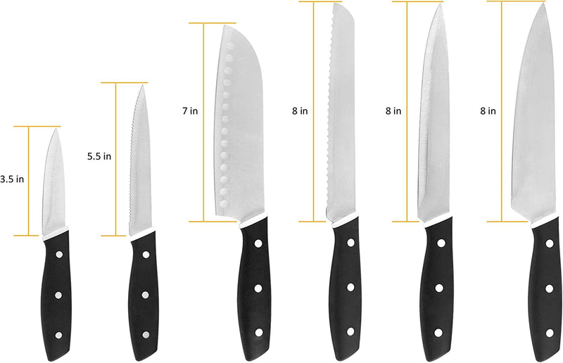 Farberware Triple Riveted Soft Grip Knife Set with Blade Covers and Gadgets, 23 Piece, Black Home & Garden > Kitchen & Dining > Kitchen Tools & Utensils > Kitchen Knives Lifetime Brands Inc.   
