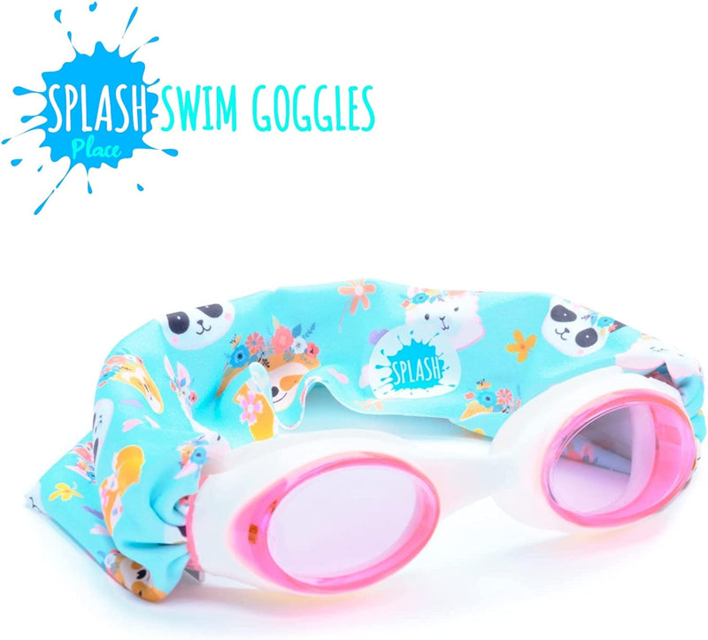 SPLASH SWIM GOGGLES with Fabric Strap - Pink & Purples Collection- Fun, Fashionable, Comfortable - Adult & Kids Swim Goggles Sporting Goods > Outdoor Recreation > Boating & Water Sports > Swimming > Swim Goggles & Masks Splash Place   