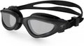 Toba Swimming Goggles, Polarized Anti-Fog Lens UV Protection Leakproof Swim Goggles for Men, Women, Adults Sporting Goods > Outdoor Recreation > Boating & Water Sports > Swimming > Swim Goggles & Masks TOBA Black Revo Smoke  
