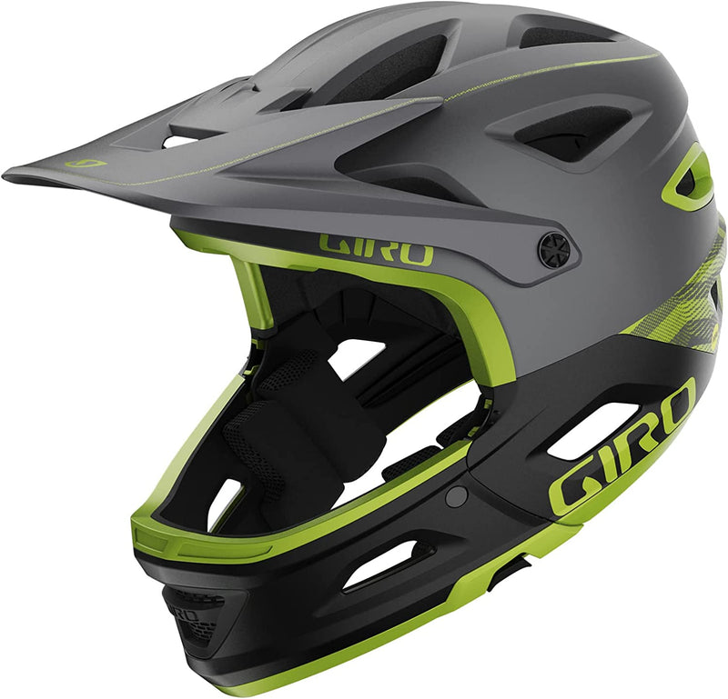 Giro Switchblade MIPS Adult Mountain Cycling Helmet Sporting Goods > Outdoor Recreation > Cycling > Cycling Apparel & Accessories > Bicycle Helmets Giro Matte Metallic Black/Ano Lime Small (51-55 cm) 