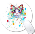Shalysong Watercolor Flower Mousepad Computer Mouse Pad with Design Personalized Mouse Pad for Laptop Computer Office Decoration Accessories Gift Sporting Goods > Outdoor Recreation > Winter Sports & Activities XCCOM Watercolor cat  