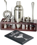 Modern Mixology Cocktail Shaker Set - 24 Piece Stainless Steel Bartender Drink Kit & Stand for Home Bar, Perfect for Drink Mixing at Home, plus Cocktail Recipe Book Home & Garden > Kitchen & Dining > Barware Modern Mixology Stainless Steel  