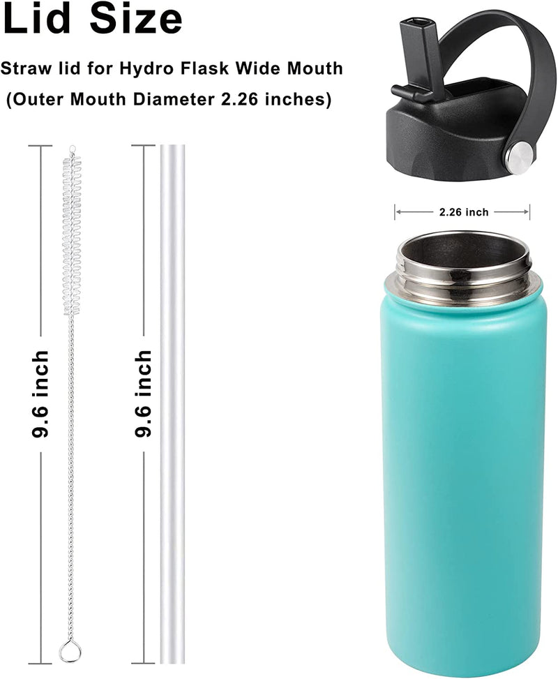 Mijafaron Straw Lid for Hydroflask Wide Mouth, Straw Lid Flexible Handle Fits Hydro Flask 32 40 Oz, Lids with Straw for Hydroflask Wide Mouth 32 Oz 40 Oz, Replacement Sports Cap Top Wide Mouth Sporting Goods > Outdoor Recreation > Winter Sports & Activities Mijafaron   