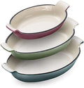 Klee Enameled Cast Iron Pan | Lasagna Pan, Large Roasting Pan, Tundra Collection, Casserole Dishes for the Oven | Oval Casserole Dish Set of 3 Home & Garden > Kitchen & Dining > Cookware & Bakeware Klee Tundra  