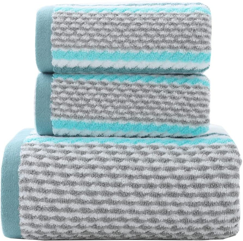 Pidada Hand Towels Set of 2 Striped Pattern 100% Cotton Soft Absorbent Towel for Bathroom 13.4 X 29.5 Inch (Brown) Home & Garden > Linens & Bedding > Towels Pidada Green Towel Sets 27.6 x 55 & 13.4 x 29.5 