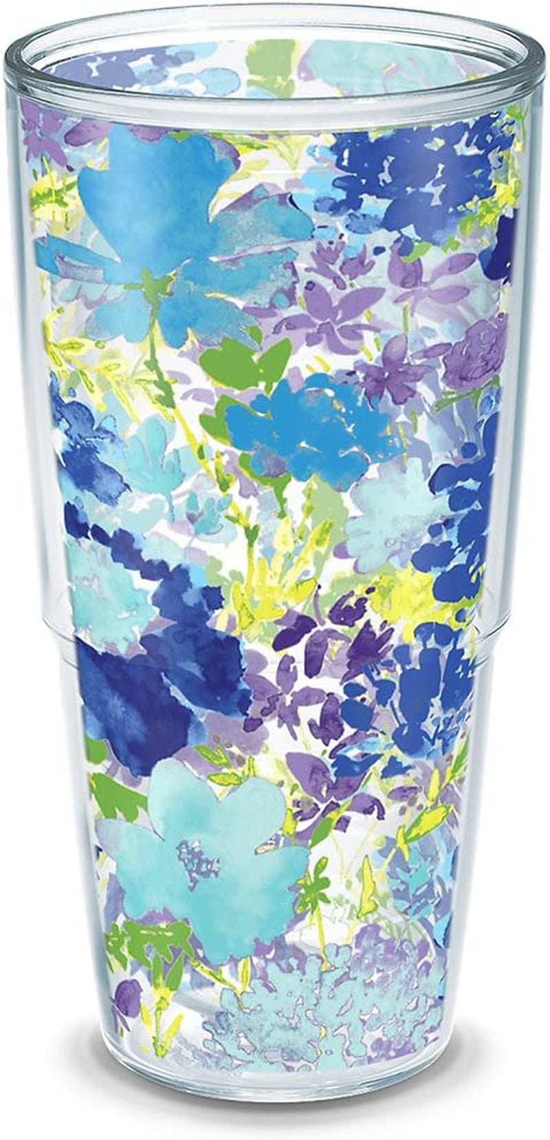 Tervis Made in USA Double Walled Fiesta Insulated Tumbler Cup Keeps Drinks Cold & Hot, 16Oz Mug - Purple Lid, Purple Floral Home & Garden > Kitchen & Dining > Tableware > Drinkware Tervis Classic - Unlidded 24oz 