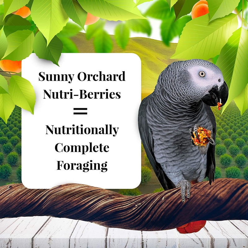LAFEBER'S Sunny Orchard Nutri-Berries Pet Bird Food, Made with Non-Gmo and Human-Grade Ingredients, for Parrots, 20 Lb Animals & Pet Supplies > Pet Supplies > Bird Supplies > Bird Food Lafeber Company   