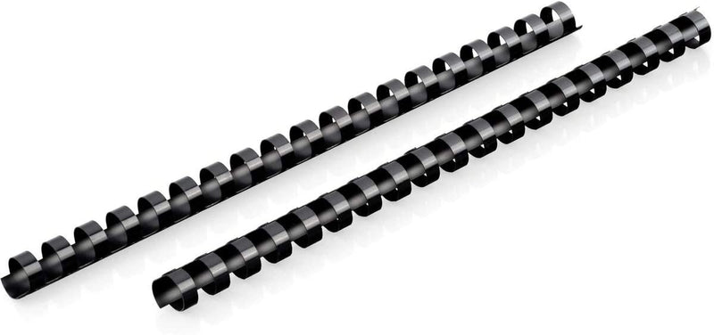 Mead Combbind Binding Spines/Spirals/Coils/Combs, 1/4", 25 Sheet Capacity, Black, 125 Pack (4000130)