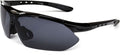 PJRYC Outdoors Sports Cycling Bicycle Bike Riding Sunglasses Eyewear Glasses (Color : White) Sporting Goods > Outdoor Recreation > Cycling > Cycling Apparel & Accessories PJRYC Black  
