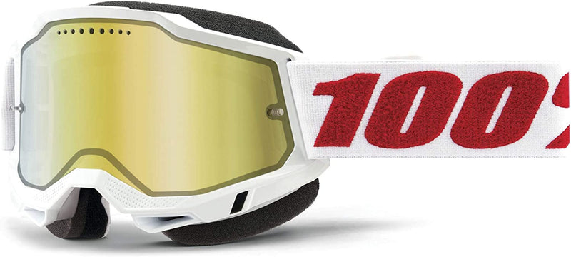 100% Accuri 2 Snowmobile Anti-Fog Goggles - Powersport Racing Protective Eyewear Sporting Goods > Outdoor Recreation > Cycling > Cycling Apparel & Accessories 100% Denver True Gold Lens 
