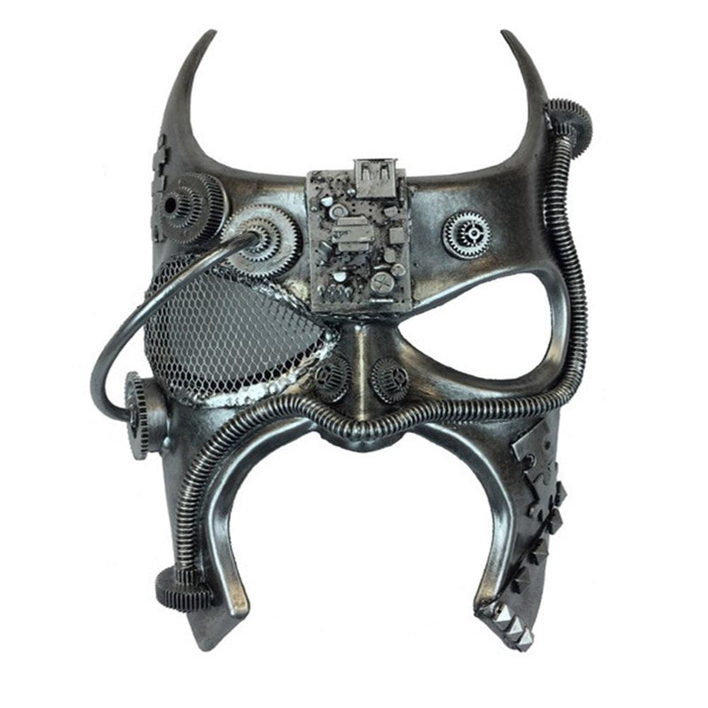 KBW Adult Unisex Steampunk Silver Gladiator Spartan Face Mask Vintage Victorian Style Retro Punk Rustic Gothic Mechanical Party Bling Costume Accessories Novelty Costume Accessories Apparel & Accessories > Costumes & Accessories > Masks KBW Global   