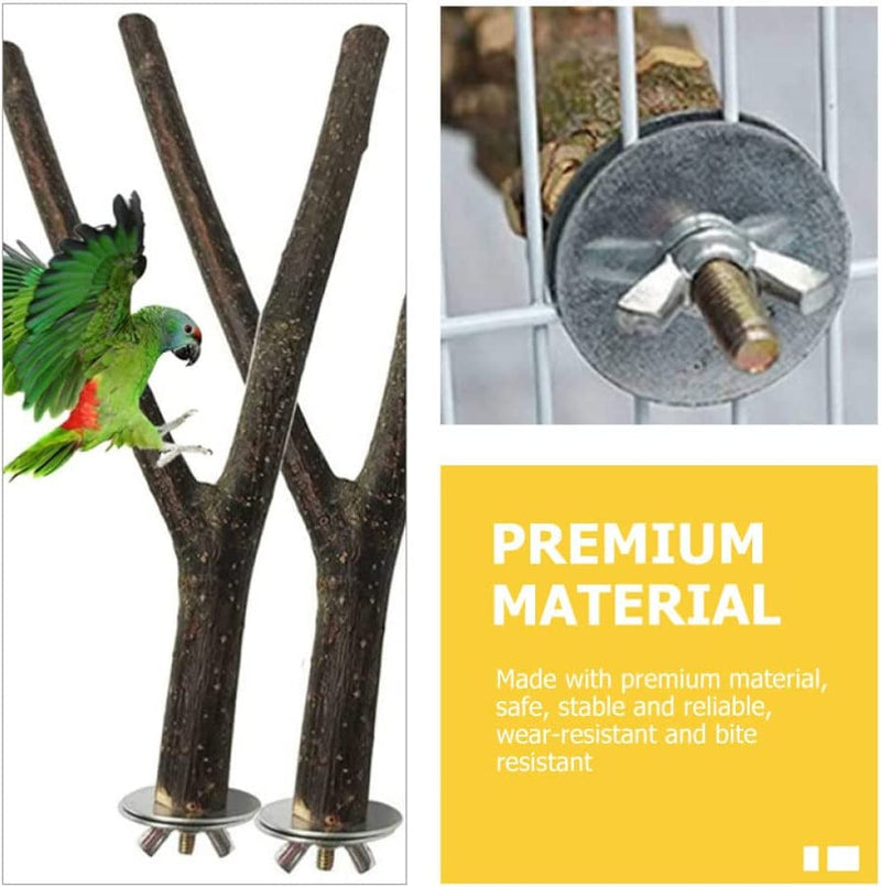 Ipetboom 4Pcs Parrot Perch Bird Stand Pole Bird Cage Mount Rod Bird Perch Toy Parrot Stand Perch Toy Animals & Pet Supplies > Pet Supplies > Bird Supplies Ipetboom   