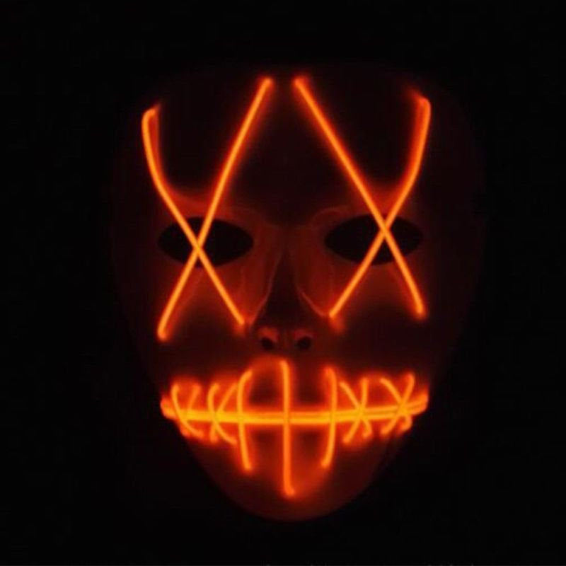 Tagital Skeleton Black Plastic Halloween Costume Mask, for Adult Apparel & Accessories > Costumes & Accessories > Masks Tagital Orange  