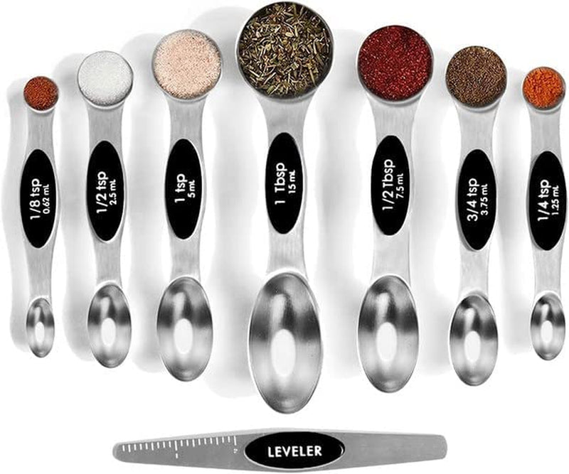 Measuring Cups and Spoons Set Piece,Stainless Steel Measuring Spoons and Cups with Magnetic for Kitchen Cooking Oil Salt Sauce Vinegar Flour Sater Measuring Tools… Home & Garden > Kitchen & Dining > Kitchen Tools & Utensils JibInfo Black  