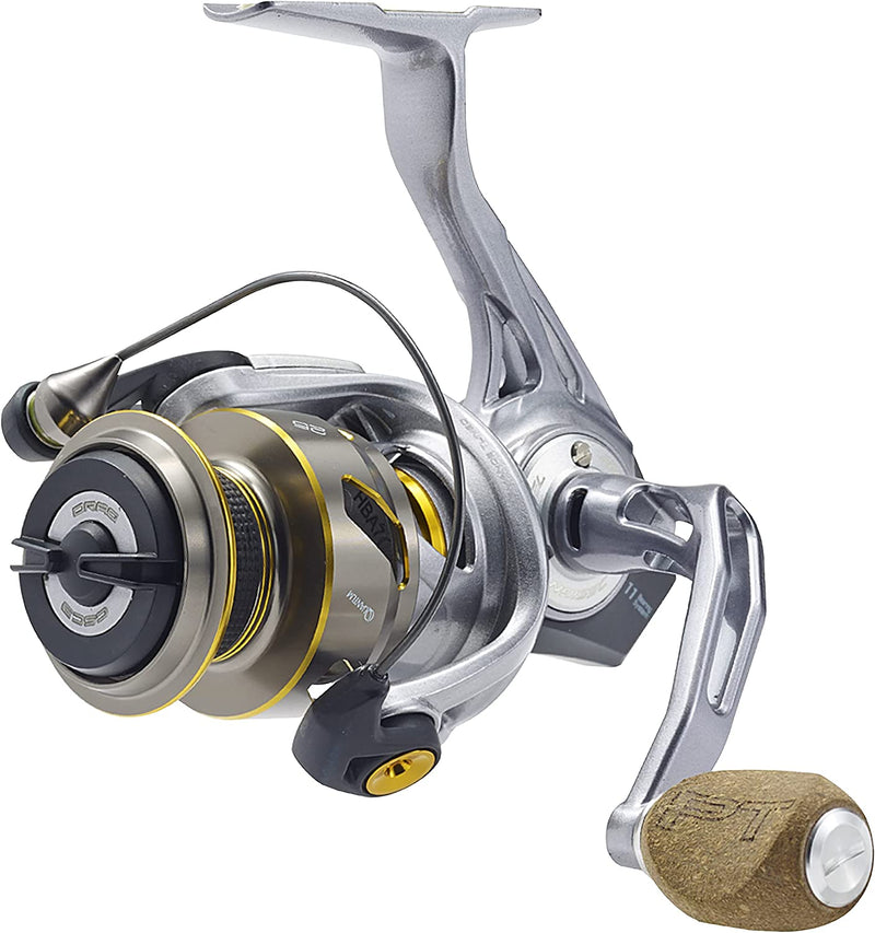 Quantum Vapor Spinning Fishing Reel, Size 25 Reel, Changeable Right- or Left-Hand Retrieve, Continuous Anti-Reverse Clutch, Composite Cork Handle Knobs, 6.0:1 Gear Ratio, 9 + 1 Bearings, Silver/Black Sporting Goods > Outdoor Recreation > Fishing > Fishing Reels Zebco   