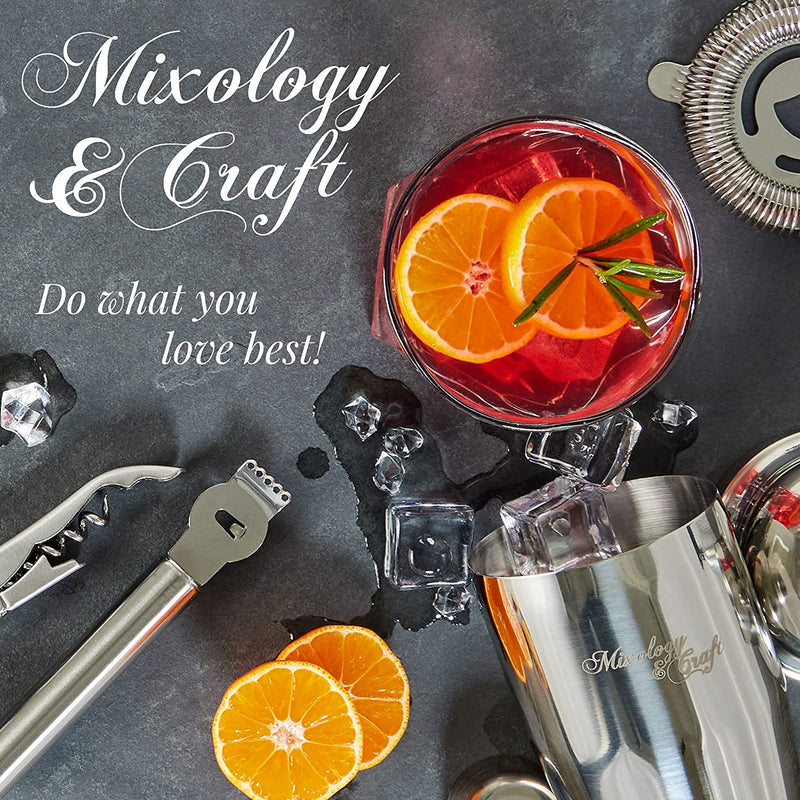 Mixology & Craft Bartender Kit - 15 Piece Set Including Cocktail Shaker and Bar Accessories, Perfect for Drink Mixing at Home, plus Exclusive Recipe Cards Home & Garden > Kitchen & Dining > Barware Mixology & Craft   