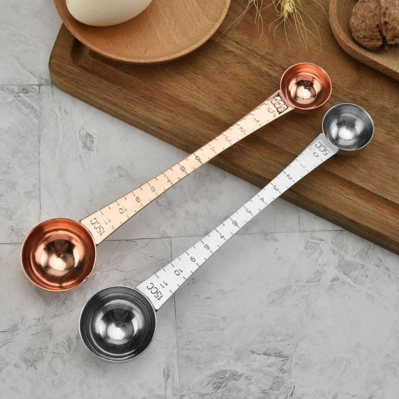 Coffee Scoops, Measuring Spoons, BEST HOUSE Stainless Steel Double Head 15 ML & 5 ML Measuring for Ground Beans or Tea, Soup Cooking Mixing Stirrer Kitchen Tools Utensils(Silver) Home & Garden > Kitchen & Dining > Kitchen Tools & Utensils BEST HOUSE   