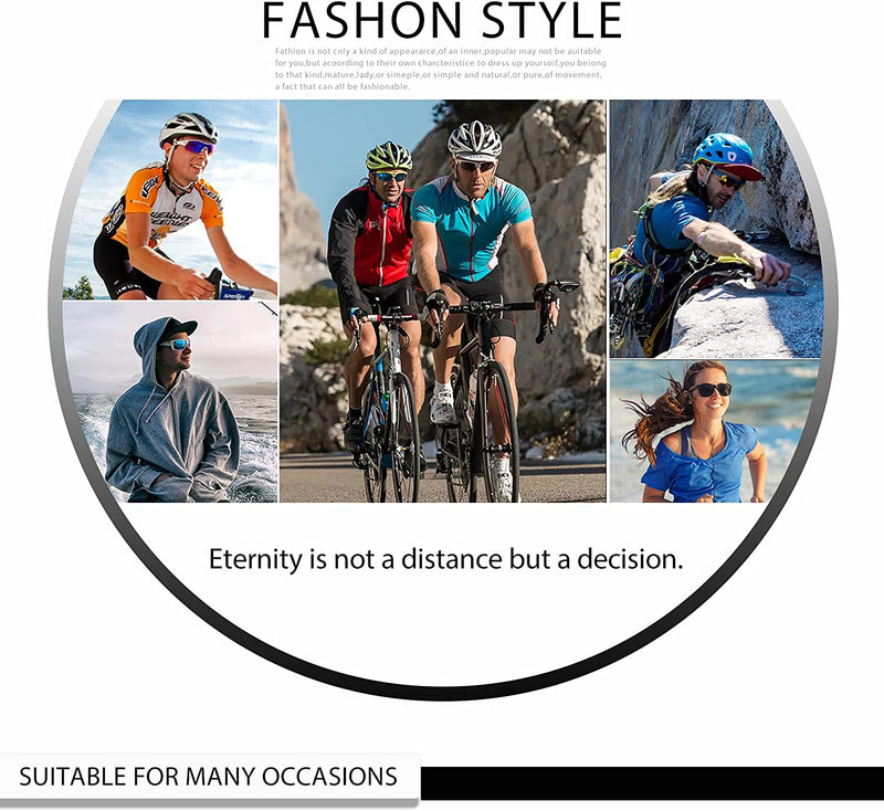 JHUA Cycling Sunglasses for Men Women，Polarized Sports Eyewear & UV Protection Mountain Bike Baseball Driving Sporting Goods > Outdoor Recreation > Cycling > Cycling Apparel & Accessories JHUA   