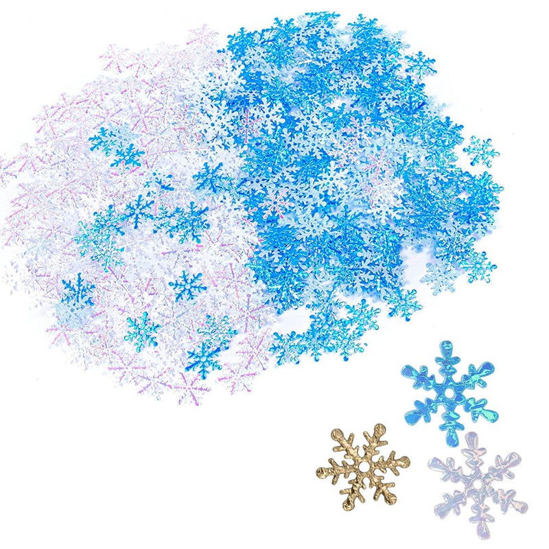 Fovien 900Pcs Blue Snowflake Confetti Paper Snowflake Ornaments Snowflake Christmas Winter Party Wedding Birthday Holiday Party Decorations Supplies Sequin Snowflake 2Cm Home & Garden > Decor > Seasonal & Holiday Decorations& Garden > Decor > Seasonal & Holiday Decorations Fovien   