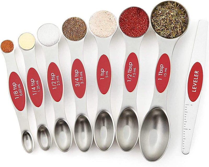 Measuring Cups and Spoons Set Piece,Stainless Steel Measuring Spoons and Cups with Magnetic for Kitchen Cooking Oil Salt Sauce Vinegar Flour Sater Measuring Tools… Home & Garden > Kitchen & Dining > Kitchen Tools & Utensils JibInfo Red  