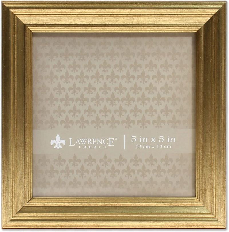Lawrence Frames 5X5 Sutter Burnished Gold Picture Frame
