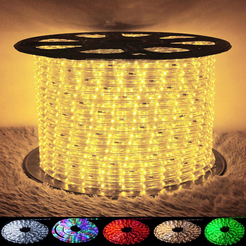 LED Rope Lights 110V Waterproof Connectable String Lights for Indoor Outdoor Garden Decorative Lighting Green Home & Garden > Decor > Seasonal & Holiday Decorations LamQee 50' Green 