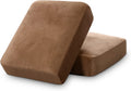 Stretch Velvet Couch Cushion Covers for Individual Cushions Sofa Cushion Covers Seat Cushion Covers, Thicker Bouncy with Elastic Edge Cover up to 10 Inch Thickness Cushions (1 Piece, Brown) Home & Garden > Decor > Chair & Sofa Cushions PrinceDeco Camel 2 