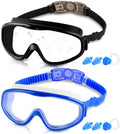 COOLOO Kids Swim Goggles for Age 3-15, 2 Pack Kids Goggles for Swimming with Nose Cover, No Leaking, Anti-Fog, Waterproof Sporting Goods > Outdoor Recreation > Boating & Water Sports > Swimming > Swim Goggles & Masks COOLOO L. Wv-black+blue  