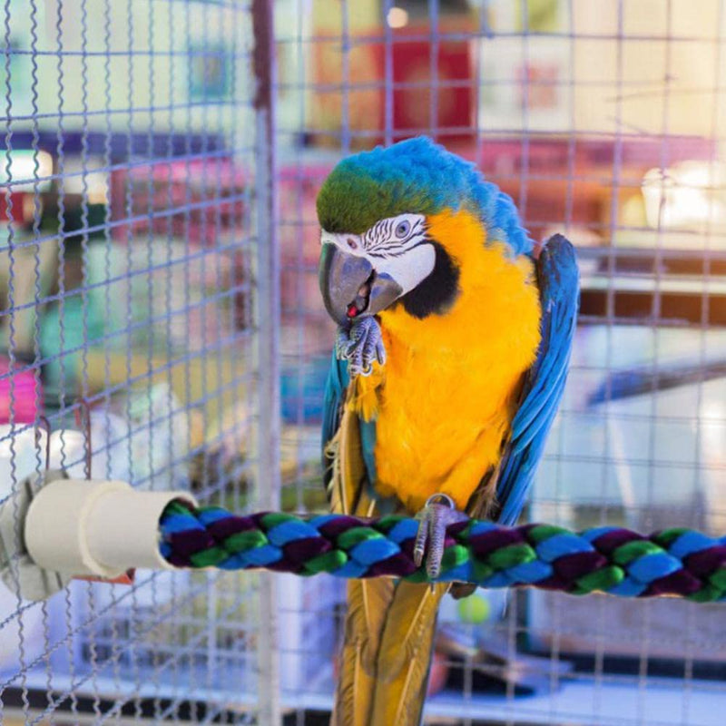Elegantstunning Birds Stand Perch 30Cm 55Cm 80Cm 105Cm Hanging Braided Chew Rope Cage Training Toy for Large Medium Small Parrot 30Cm，76G Animals & Pet Supplies > Pet Supplies > Bird Supplies elegantstunning   