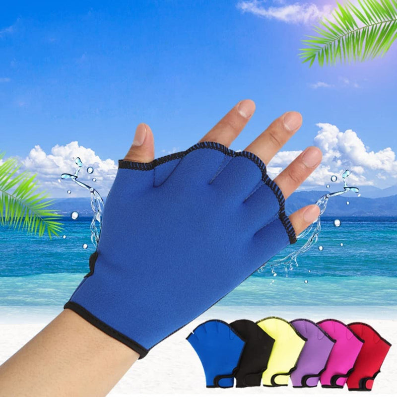 Mengk Webbed Swimming Gloves Aquatic Traning Paddles Water Resistance Diving Hand Paddles for Swimming Diving Training Sporting Goods > Outdoor Recreation > Boating & Water Sports > Swimming > Swim Gloves Mengk   