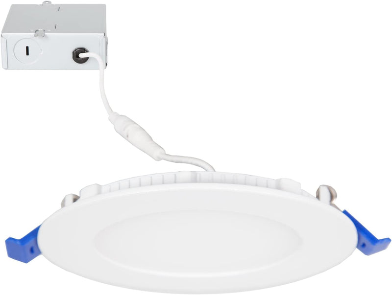 Maxxima 4 In. Dimmable Slim round LED Downlight, Flat Panel Light Fixture, Recessed Retrofit, 700 Lumens, Warm White 2700K, 10 Watt, Junction Box Included Home & Garden > Lighting > Flood & Spot Lights Maxxima Round - Neutral White  