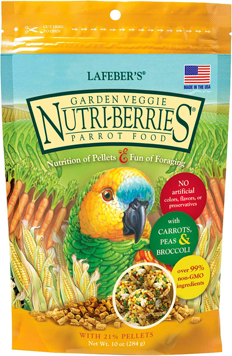 Lafeber Garden Veggie Nutri-Berries Pet Bird Food, Made with Non-Gmo and Human-Grade Ingredients, for Parrots, 3 Lb Animals & Pet Supplies > Pet Supplies > Bird Supplies > Bird Food Lafeber Company 10 Ounce (Pack of 1)  