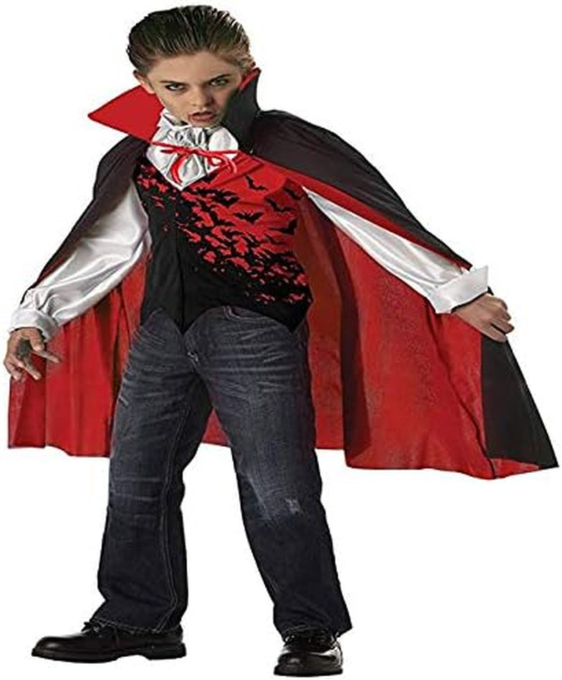 Halloween Vampire Cape Vampire Cloak - Unisex Adults Kids Double Layer Black & Red Reversible Cape Halloween Cosplay Costumes  DLY   