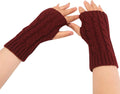 Mittens for Women Cold Weather Insulated Women Fashion Knitted Plush Twist Windproof Warm Ski Gloves Mittens Men Sporting Goods > Outdoor Recreation > Boating & Water Sports > Swimming > Swim Gloves Bmisegm Wine One Size 