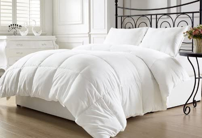 Kinglinen White down Alternative Comforter Duvet Insert with Conner Tabs Full/Queen Home & Garden > Linens & Bedding > Bedding > Quilts & Comforters KingLinen White Queen 