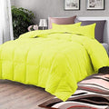 Comforter Bed Set - All Season Chocolate down Alternative Quilted Comforter Bed Set - 100% Cotton 800 Thread Count - Duvet Insert or Stand Alone Comforter - 3 Pcs Set - Oversized Queen Home & Garden > Linens & Bedding > Bedding > Quilts & Comforters BSC Collection Yellow Oversized King 