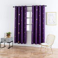 Girl Curtains for Bedroom Pink with Gold Stars Blackout Window Drapes for Nursery Heavy and Soft Energy Efficient Grommet Top 52 Inch Wide by 84 Inch Long Set of 2 Home & Garden > Decor > Window Treatments > Curtains & Drapes Gold Dandelion Blackout Gold Purple 52 in x 63 in 