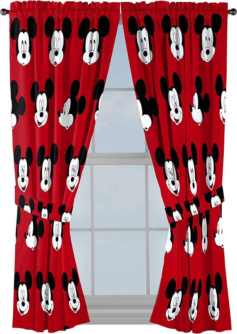 Marvel Avengers Blue Circle Microfiber Curtain Panel Pair with Tiebacks Set, 84 Inches Wide (42 Inches/Panel) 63 Inches Long Home & Garden > Decor > Window Treatments > Curtains & Drapes Jay Franco and Sons, Inc. Red - Mickey Mouse 63 Inch 