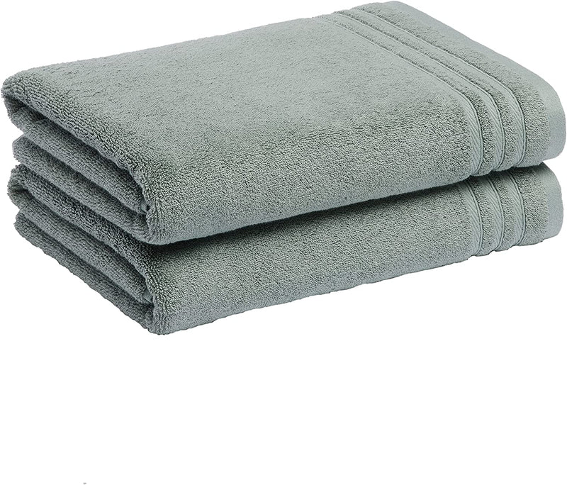 Cotton Bath Towels, Made with 30% Recycled Cotton Content - 2-Pack, White Home & Garden > Linens & Bedding > Towels KOL DEALS Green Bath Towels 